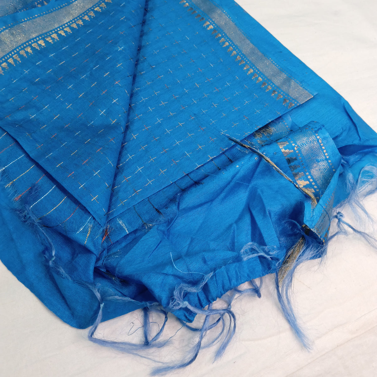 Tussar Eri MangalGiri Check Pure Silk Saree | Bana - Eri | Weave - Tussar | Silk Saree