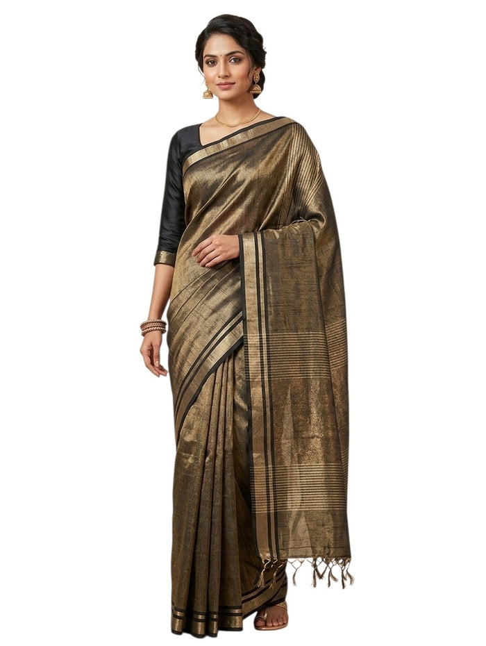 Pure Tissue Linen Silk Saree | Linen Silk | Pure Silk Saree |  Exquisite Linen Silk Saree