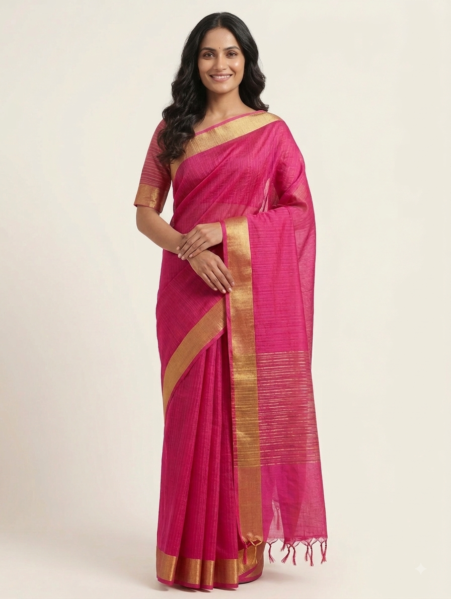 Pure Tussar KOTA Silk Saree | Bana - ERI | Weave - Tussar | KOTA Silk Saree