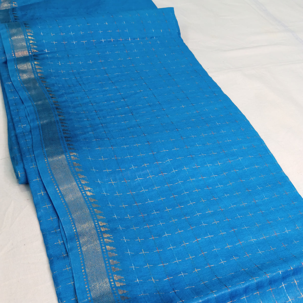 Tussar Eri MangalGiri Check Pure Silk Saree | Bana - Eri | Weave - Tussar | Silk Saree