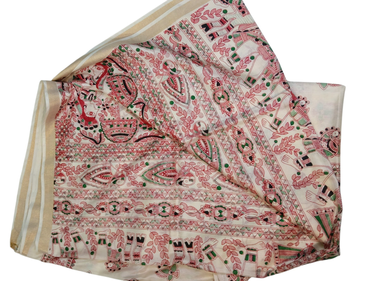 Pure Madhubani Printed ORIGINAL Silk Saree | Madhubani Printed | Pure Silk Saree | Premium Quality